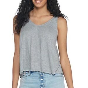 Free People sz S heather grey ribbed BOHO tank top